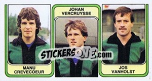 Figurina Manu Crevecoeur / Johan Vercruysse / Jos Vanholst - Football Belgium 1982-1983 - Panini