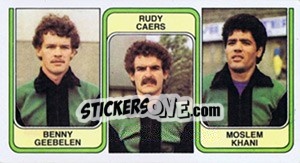 Sticker Benny Geebelen / Rudy Caers / Moslem Khani - Football Belgium 1982-1983 n. 401 - Panini