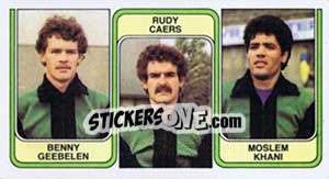 Sticker Benny Geebelen / Rudy Caers / Moslem Khani - Football Belgium 1982-1983 - Panini