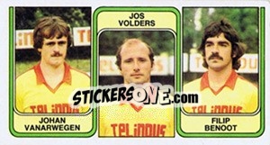 Sticker Johan Vanarwegen / Jos Volders / Filip Benoot - Football Belgium 1982-1983 - Panini