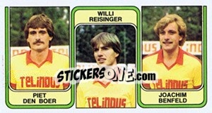 Sticker Piet den Boer / Willi Reisinger / Joachim Benfeld - Football Belgium 1982-1983 - Panini