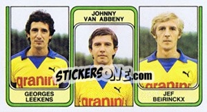 Sticker Georges Leekens / Johnny van Abbeny / Jeff Beirinckx - Football Belgium 1982-1983 - Panini