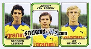 Cromo Georges Leekens / Johnny van Abbeny / Jeff Beirinckx - Football Belgium 1982-1983 n. 414 - Panini
