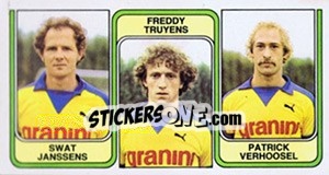 Sticker Swat Janssens / Freddy Truyens / Patrick Verhoosel - Football Belgium 1982-1983 n. 415 - Panini