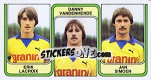 Sticker Erik Lacroix / Danny Vandenhende / Jan Simoen - Football Belgium 1982-1983 - Panini