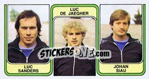 Cromo Luc Sanders / Luc De Jaegher / Johan Siau - Football Belgium 1982-1983 - Panini