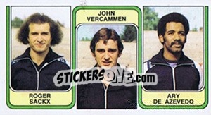 Sticker Roger Sackx / John Vercammen / Ary de Azevedo - Football Belgium 1982-1983 n. 420 - Panini