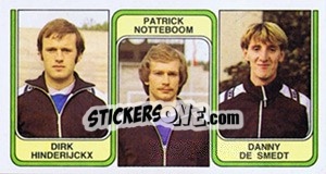 Sticker Dirk Hinderijckx / Patrick Notteboom / Danny de Smedt - Football Belgium 1982-1983 - Panini