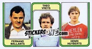 Cromo Fernand Mallants / Theo Vreys / Henri Huyberts - Football Belgium 1982-1983 - Panini
