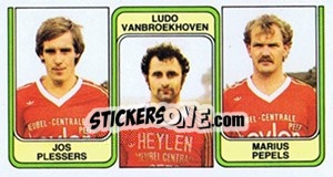 Sticker Jos Plessers / Ludo Vanbroekhoven / Marius Pepels - Football Belgium 1982-1983 - Panini