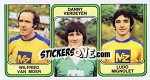 Sticker Wilfried Van Moer / Danny Verdeyen / Ludo Mignolet - Football Belgium 1982-1983 n. 428 - Panini