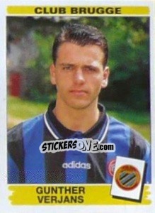 Sticker Gunther Verjans - Football Belgium 1995-1996 - Panini