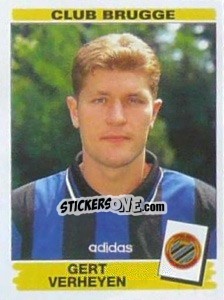 Figurina Gert Verheyen - Football Belgium 1995-1996 - Panini