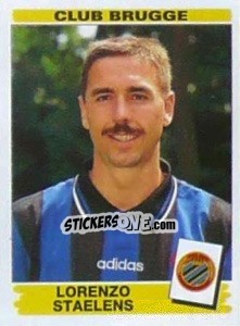 Sticker Lorenzo Staelens - Football Belgium 1995-1996 - Panini