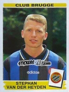 Sticker Stephan van der Heyden - Football Belgium 1995-1996 - Panini