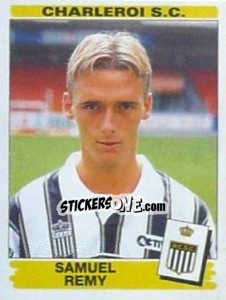Sticker Samuel Remy - Football Belgium 1995-1996 - Panini
