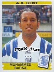Sticker Mohammed Barka - Football Belgium 1995-1996 - Panini