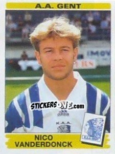 Sticker Nico Vanderdonck - Football Belgium 1995-1996 - Panini