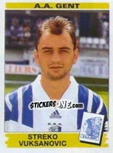 Sticker Streko Vuksanovic - Football Belgium 1995-1996 - Panini