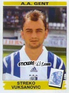 Sticker Streko Vuksanovic - Football Belgium 1995-1996 n. 154 - Panini
