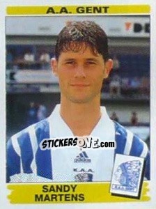 Figurina Sandy Martens - Football Belgium 1995-1996 - Panini