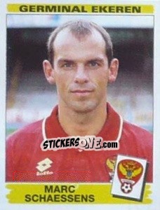Sticker Marc Schaessens - Football Belgium 1995-1996 n. 162 - Panini