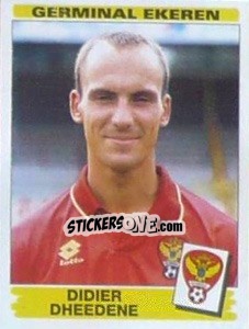 Sticker Didier Dheedene - Football Belgium 1995-1996 - Panini