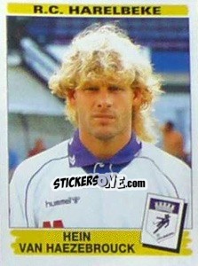 Sticker Hein van Haezebrouck - Football Belgium 1995-1996 - Panini