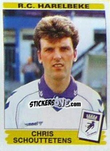 Figurina Chris Schouttetens - Football Belgium 1995-1996 n. 186 - Panini