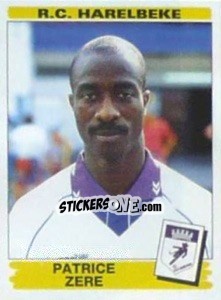 Sticker Patrice Zere - Football Belgium 1995-1996 - Panini