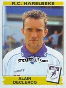 Sticker Alain Declercq - Football Belgium 1995-1996 - Panini