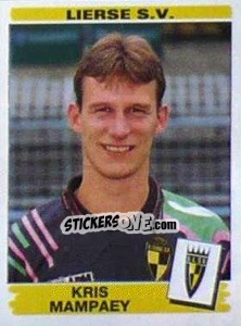 Sticker Kris Mampaey - Football Belgium 1995-1996 - Panini