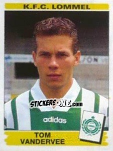 Sticker Tom Vandervee - Football Belgium 1995-1996 - Panini