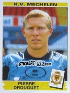 Sticker Pierre Drouguet - Football Belgium 1995-1996 - Panini
