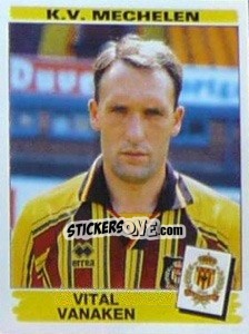 Sticker Vital Vanaken - Football Belgium 1995-1996 - Panini