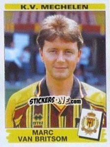 Figurina Marc van Britsom - Football Belgium 1995-1996 - Panini