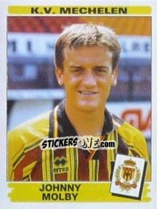Figurina Johnny Molby - Football Belgium 1995-1996 - Panini