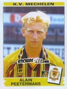 Figurina Alain Peetermans - Football Belgium 1995-1996 - Panini