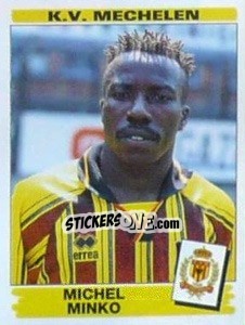 Figurina Michel Minko - Football Belgium 1995-1996 - Panini