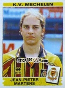 Figurina Jean-Pieter Martens - Football Belgium 1995-1996 - Panini