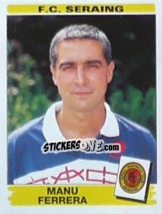 Sticker Manu Ferrera - Football Belgium 1995-1996 - Panini