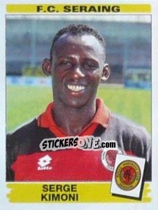 Sticker Serge Kimoni - Football Belgium 1995-1996 - Panini