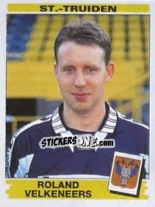 Sticker Roland Velkeneers - Football Belgium 1995-1996 - Panini