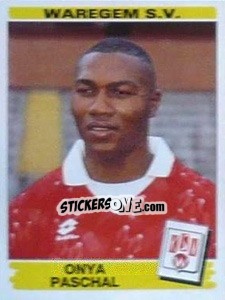 Sticker Onya Paschal - Football Belgium 1995-1996 n. 334 - Panini