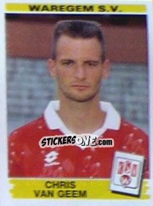 Sticker Chris van Geem - Football Belgium 1995-1996 n. 338 - Panini