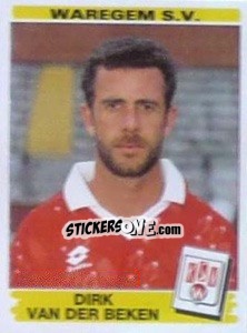 Sticker Dirk van der Beken - Football Belgium 1995-1996 - Panini