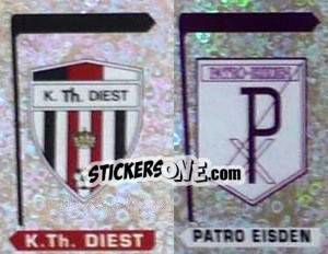 Figurina K.Th. Diest - Patro Eisden  (Embleem-Armoiries) - Football Belgium 1995-1996 - Panini