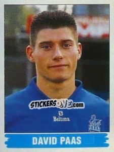 Sticker David Paas - Football Belgium 1995-1996 - Panini