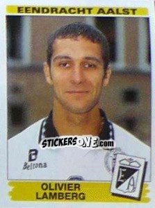 Sticker Olivier Lamberg - Football Belgium 1995-1996 n. 15 - Panini