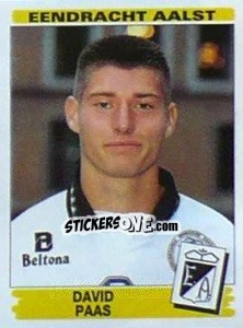 Sticker David Paas - Football Belgium 1995-1996 - Panini